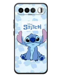 Чехол для RealMe 16 5G с картинкой «Stitch среди цветов»