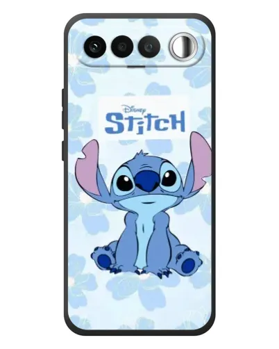 Чехол для RealMe 16 5G с картинкой «Stitch среди цветов»