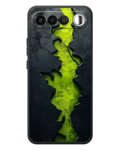 Чехол для RealMe 16 5G с картинкой «Салатовый разлом скалы»