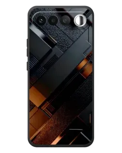Чехол для RealMe 16 5G с картинкой «Черные геометрические блоки»