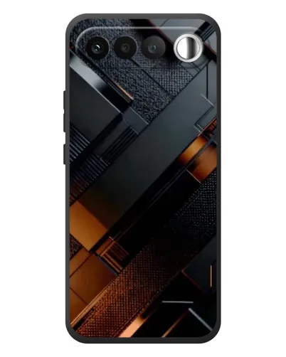 Чехол для RealMe 16 5G с картинкой «Черные геометрические блоки»