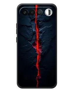 Чехол для RealMe 16 5G с картинкой «Kрасная лавовая трещина»