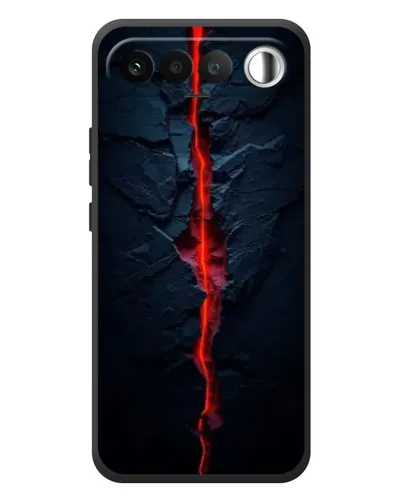 Чехол для RealMe 16 5G с картинкой «Kрасная лавовая трещина»