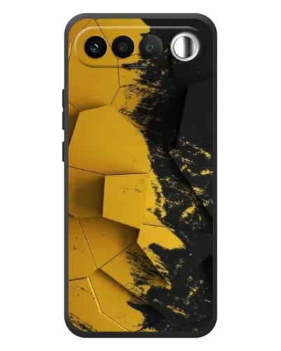 Чехол для RealMe 16 5G с картинкой «Золотые осколки геометрии»