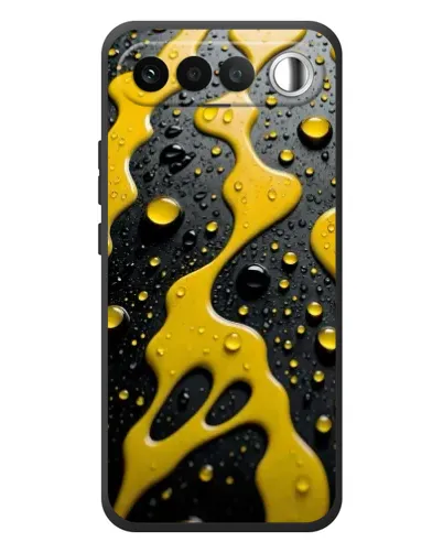 Чехол для RealMe 16 5G с картинкой «Жидкое желтое золото»