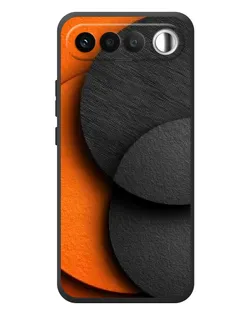Чехол для RealMe 16 5G с картинкой «Геометрия оранжевых кругов»