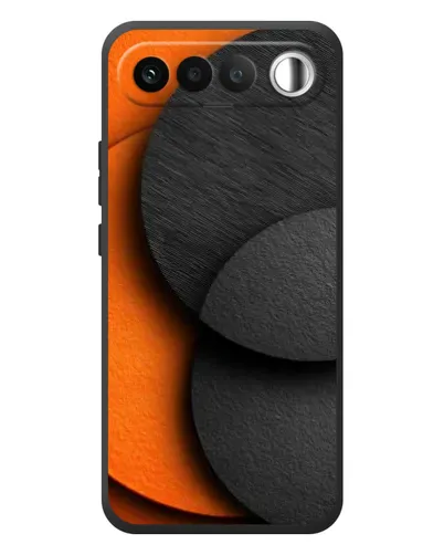 Чехол для RealMe 16 5G с картинкой «Геометрия оранжевых кругов»