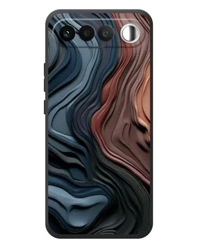 Чехол для RealMe 16 5G с картинкой «Цветные волны каньона»