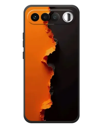 Чехол для RealMe 16 5G с картинкой «Оранжевый разлом»