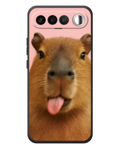 Чехол для RealMe 16 5G с картинкой «Капибара с языком» Чехол для RealMe 16 5G с картинкой «Капибара с языком»