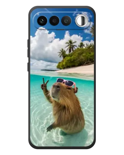 Чехол для RealMe 16 5G с картинкой «Капибара на море» Чехол для RealMe 16 5G с картинкой «Капибара на море»