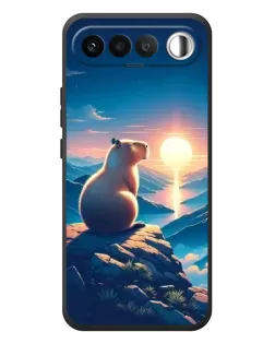 Чохол для RealMe 16 5G з картинкою «Захід сонця з капібарою»