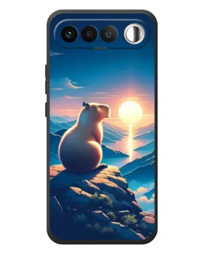 Чехол для RealMe 16 5G с картинкой «Закат солнца с капибарой» Чехол для RealMe 16 5G с картинкой «Закат солнца с капибарой»