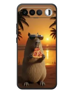 Чохол для RealMe 16 5G з картинкою «Капібара з піцою»