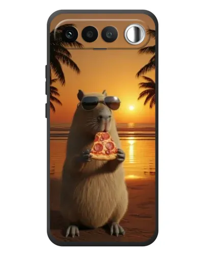 Чехол для RealMe 16 5G с картинкой «Капибара с пиццей» Чехол для RealMe 16 5G с картинкой «Капибара с пиццей»