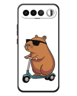 Чохол для RealMe 16 5G з картинкою «Капібара на самокаті»