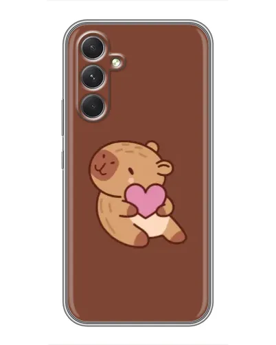 Чехол для RealMe 16x с картинкой «Капибара с сердцем»