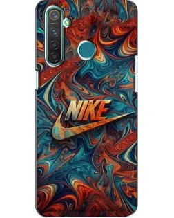 Чехол для Realme 5 Pro с картинкой «Nike в абстракции»