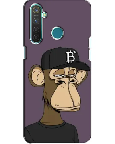 Чехол для Realme 5 Pro с картинкой «Bored Ape в кепке»