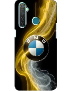 Чохол для Realme 5 Pro з картинкою «Золотистий дим BMW»