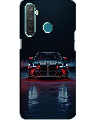 Чохол для Realme 5 Pro з картинкою «BMW на мокрій дорозі»