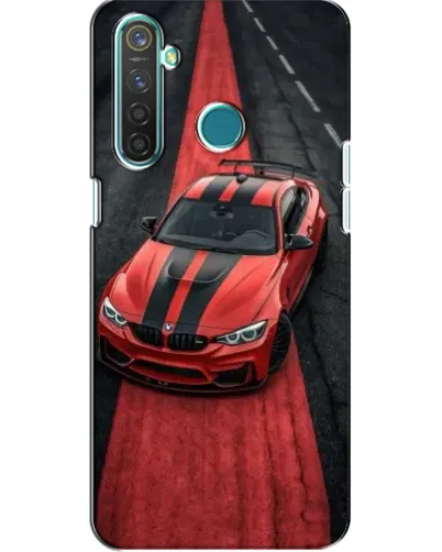 Чохол для Realme 5 Pro з картинкою «BMW на червоній доріжці»