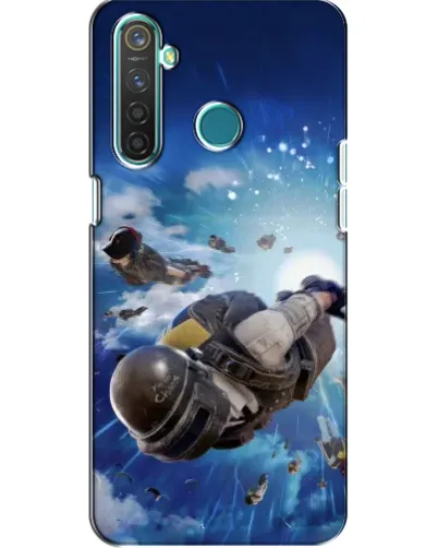 Чехол для Realme 5 Pro с картинкой «Десант PUBG — прыжок»