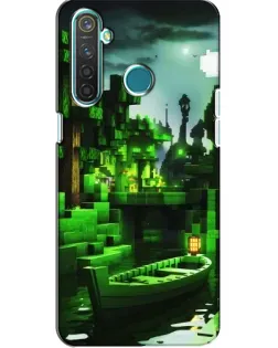 Чехол для Realme 5 Pro с картинкой «Minecraft лесной пейзаж»