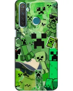 Чехол для Realme 5 Pro с картинкой «Криперы Minecraft»