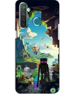 Чехол для Realme 5 Pro с картинкой «Эндермен в лесу»