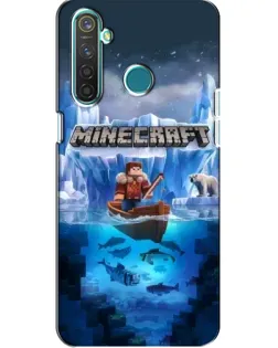 Чехол для Realme 5 Pro с картинкой «Minecraft ледяной мир»