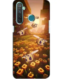 Чехол для Realme 5 Pro с картинкой «Поле подсолнухов»