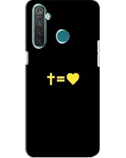 Чохол для Realme 5 Pro з картинкою «Серце та Хрест»