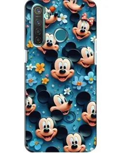 Чехол для Realme 5 Pro с картинкой «Паттерн Микки и Минни»