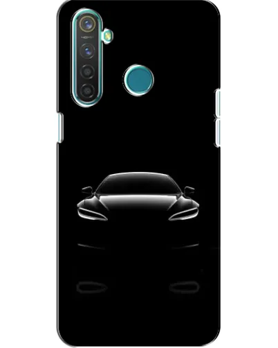 Чехол для Realme 5 Pro с картинкой «Силуэт Tesla Night»