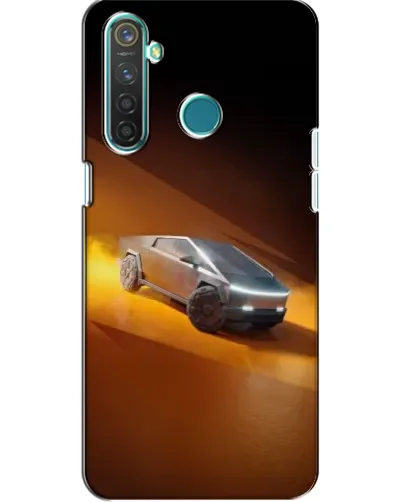 Чехол для Realme 5 Pro с картинкой «Cybertruck в пустыне»