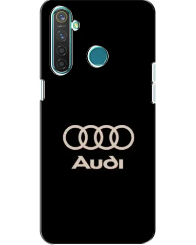 Чехол для Realme 5 Pro с картинкой «Audi — золотой логотип»