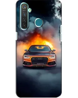 Чехол для Realme 5 Pro с картинкой «Audi в огненном дыму»