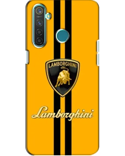 Чохол для Realme 5 Pro з картинкою «Lamborghini Stripe жовтий»