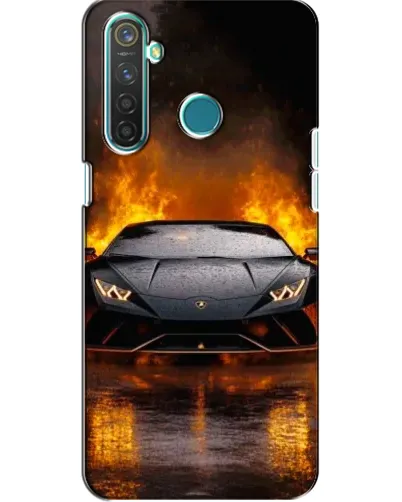 Чохол для Realme 5 Pro з картинкою «Lamborghini у вогні»