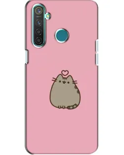 Чехол для Realme 5 Pro с картинкой «Pusheen сердце»