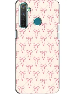Чехол для Realme 5 Pro с картинкой «Розовые бантики Coquette»