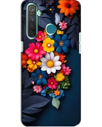 Чехол для Realme 5 Pro с картинкой «Цветочная феерия»