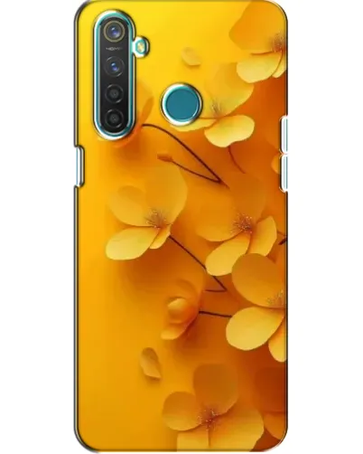 Чехол для Realme 5 Pro с картинкой «Золотые лепестки»