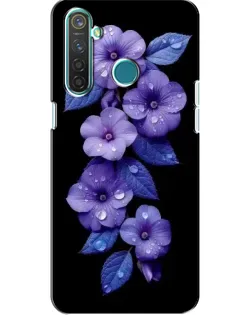 Чехол для Realme 5 Pro с картинкой «Фиолетовые цветы с росою» Чехол для Realme 5 Pro с картинкой «Фиолетовые цветы с росою»