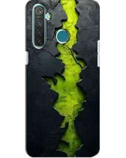 Чохол для Realme 5 Pro з картинкою «Салатовий розлом скелі»