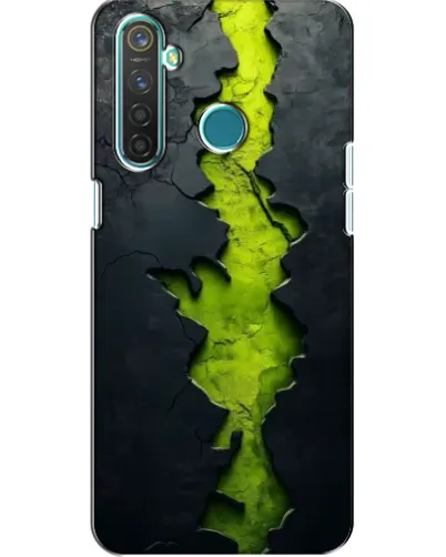 Чохол для Realme 5 Pro з картинкою «Салатовий розлом скелі»