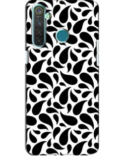 Чохол для Realme 5 Pro з картинкою «Контрастні чорні краплі»