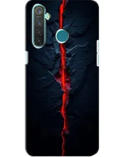 Чохол для Realme 5 Pro з картинкою «Червона лавова тріщина»