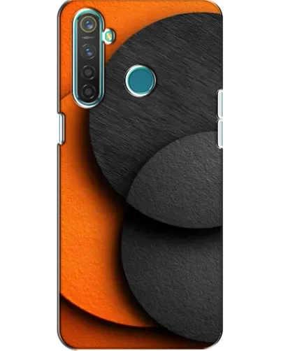 Чохол для Realme 5 Pro з картинкою «Геометрія помаранчевих кіл»